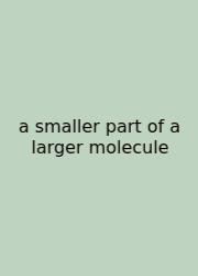 A Smaller Part Of A Larger Molecule