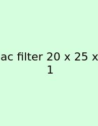 Ac Filter 20 X 25 X 1