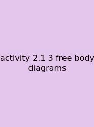 Activity 2.1 3 Free Body Diagrams