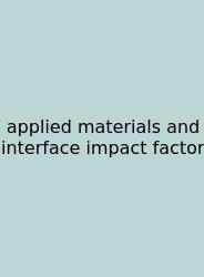 Applied Materials And Interface Impact Factor