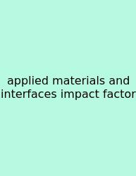 Applied Materials And Interfaces Impact Factor