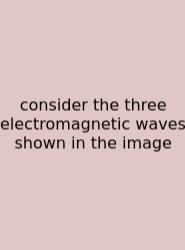 Consider The Three Electromagnetic Waves Shown In The Image