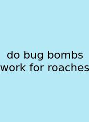 Do Bug Bombs Work For Roaches