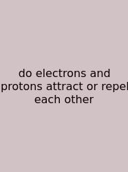 Do Electrons And Protons Attract Or Repel Each Other