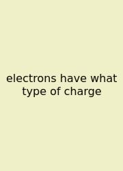 Electrons Have What Type Of Charge