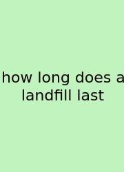 How Long Does A Landfill Last