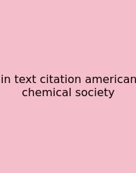 In Text Citation American Chemical Society