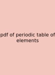 Pdf Of Periodic Table Of Elements