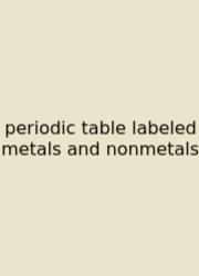 Periodic Table Labeled Metals And Nonmetals