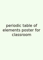 Periodic Table Of Elements Poster For Classroom