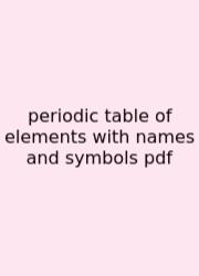Periodic Table Of Elements With Names And Symbols Pdf