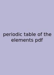 Periodic Table Of The Elements Pdf