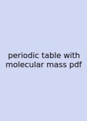 Periodic Table With Molecular Mass Pdf