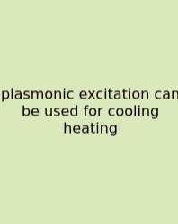 Plasmonic Excitation Can Be Used For Cooling Heating