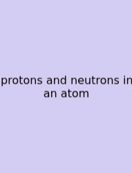 Protons And Neutrons In An Atom