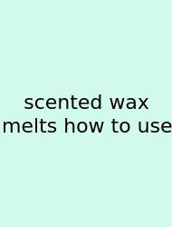 Scented Wax Melts How To Use
