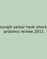 Surajit Sarkar Heat Shock Proteins Review 2011