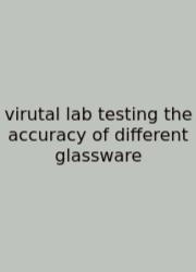 Virutal Lab Testing The Accuracy Of Different Glassware
