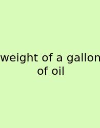 Weight Of A Gallon Of Oil