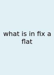 What Is In Fix A Flat
