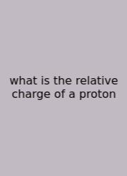What Is The Relative Charge Of A Proton