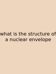 What Is The Structure Of A Nuclear Envelope