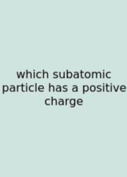 Which Subatomic Particle Has A Positive Charge