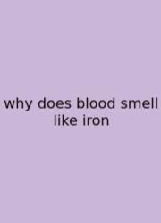 Why Does Blood Smell Like Iron